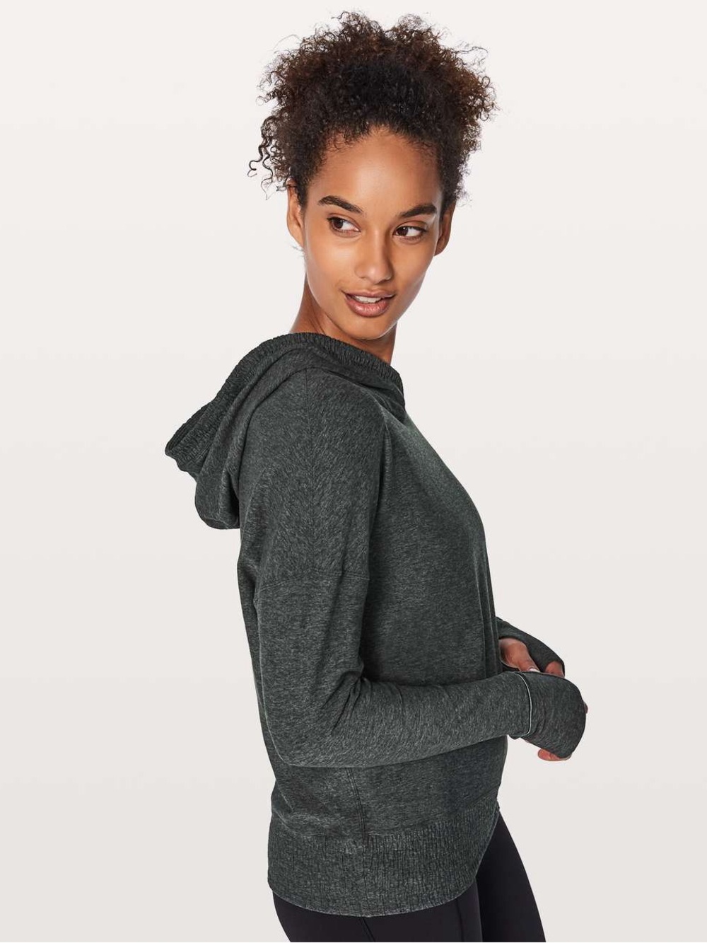 Lululemon Lead The Pack Hoodie Heather Charcoal Gray Black Pullover Hooded Top 4